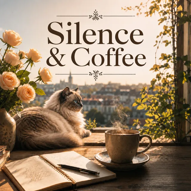 Кот на клавиатуре — Silence and Coffee — обложка релиза