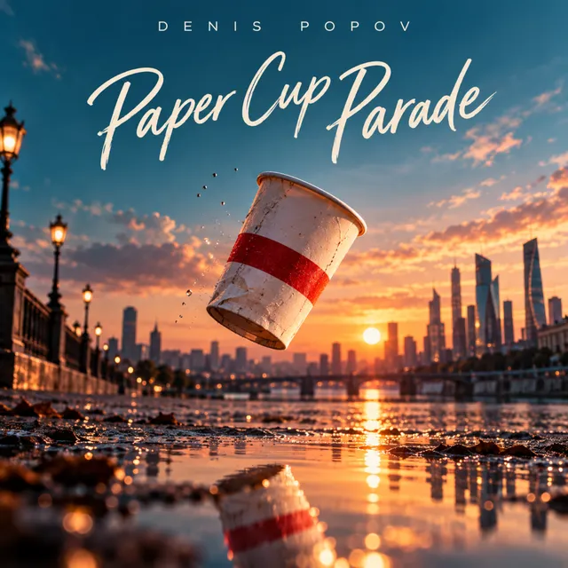 Denis Popov — Paper cup parade — обложка релиза