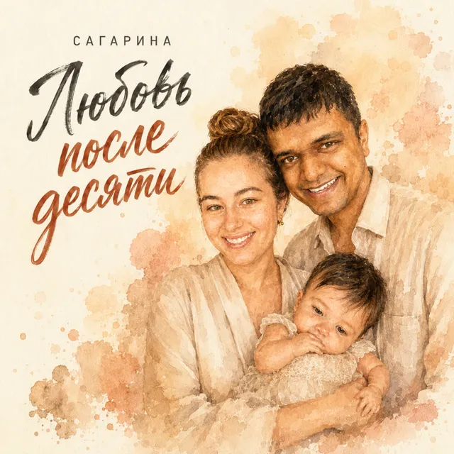 Сагарина — Любовь после десяти — обложка релиза
