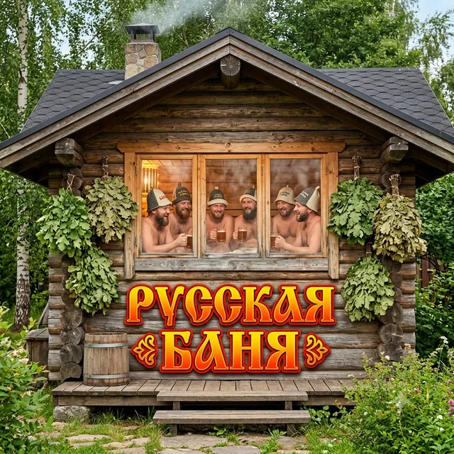 GazLodya — РУССКАЯ БАНЯ — обложка релиза