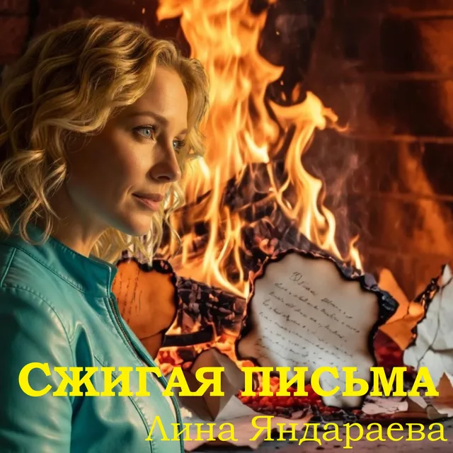 Лина Яндараева — Сжигая письма — обложка релиза