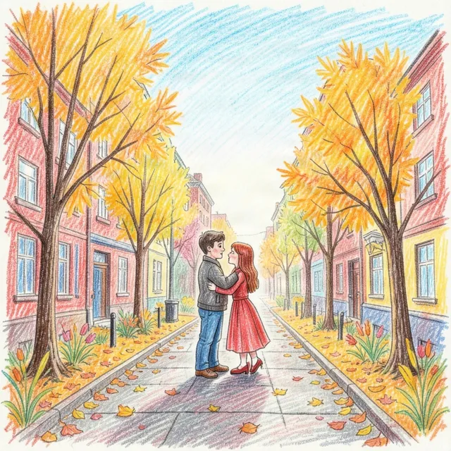Пара нейросвязей — Fall is when you’re by my side — обложка релиза