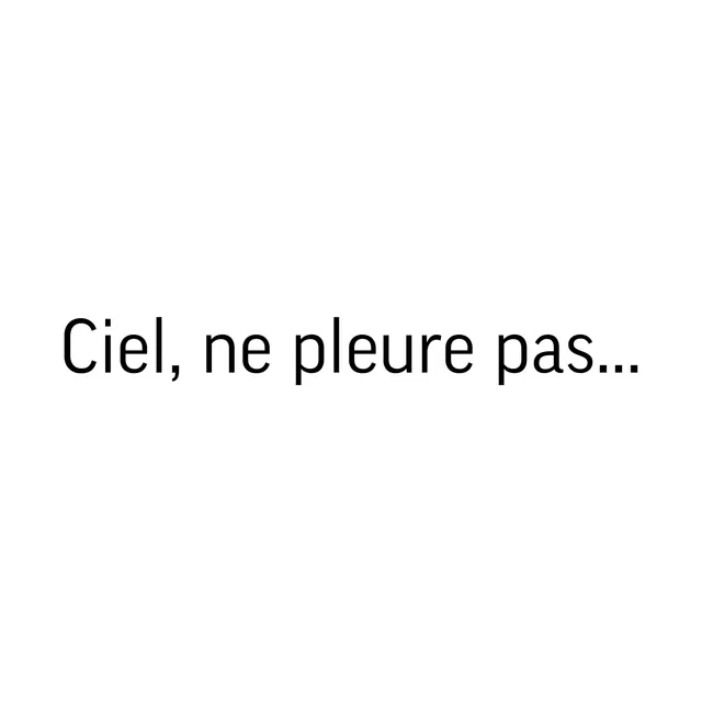 Chefusik — Ciel, ne pleure pas — обложка релиза