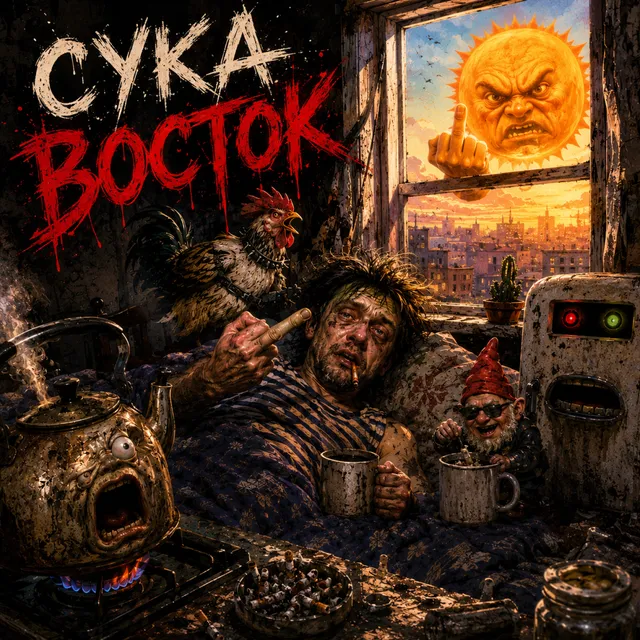 Slayn — Сука Восток — обложка релиза