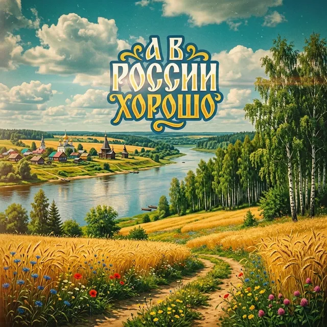 GazLodya — А В РОССИИ ХОРОШО — обложка релиза