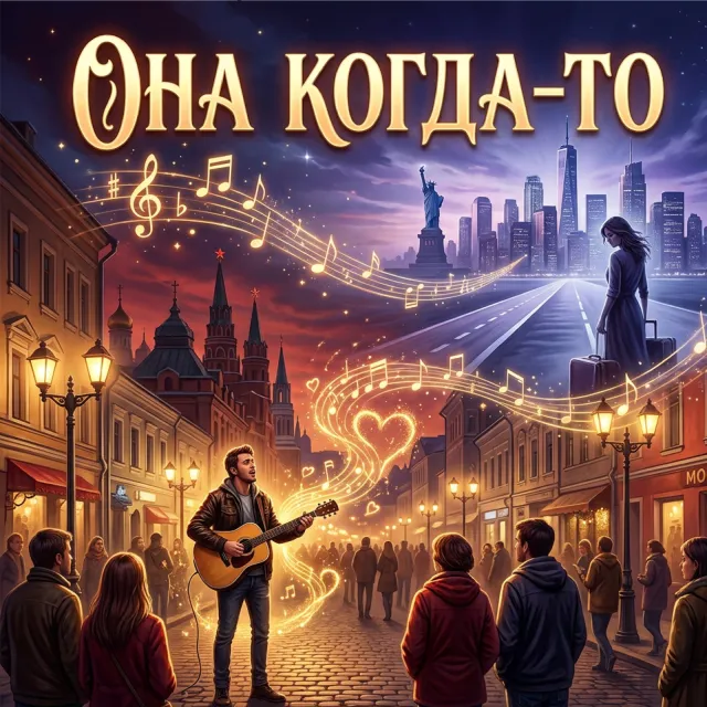 Андрей Алякин — ОНА КОГДА-ТО — обложка релиза