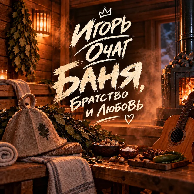 Игорь Очаг — Баня, братство и любовь — обложка релиза
