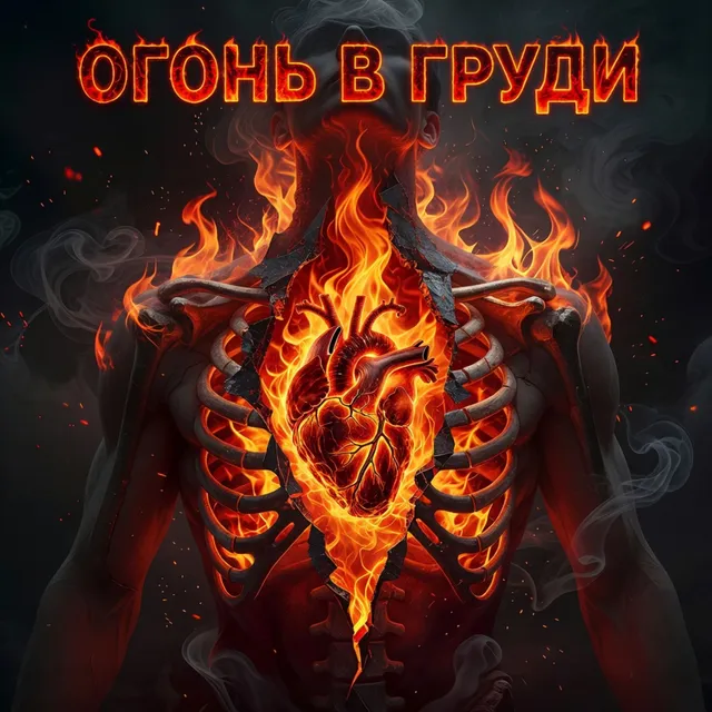 Academic Ghost — Огонь в груди — обложка релиза