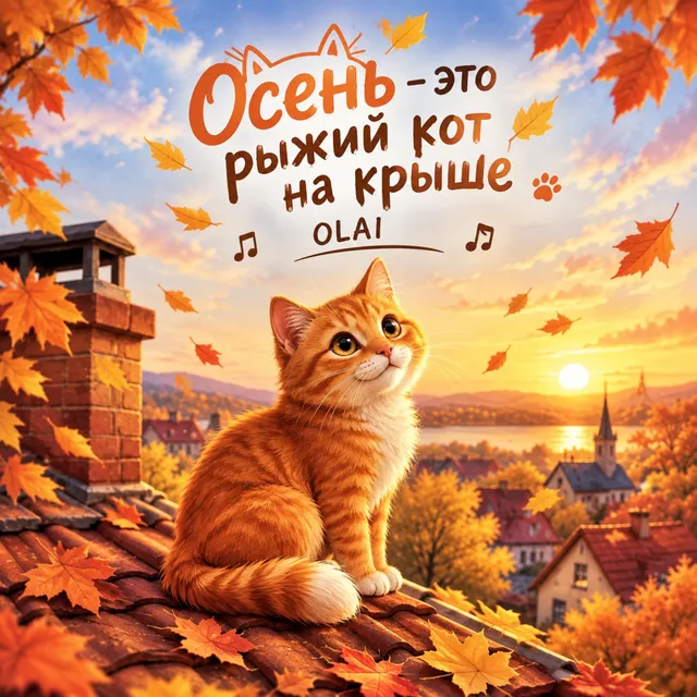 OLAI — Осень - это рыжий кот на крыше — обложка релиза