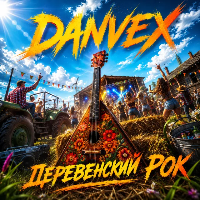 DANVEX — Деревенский рок — обложка релиза