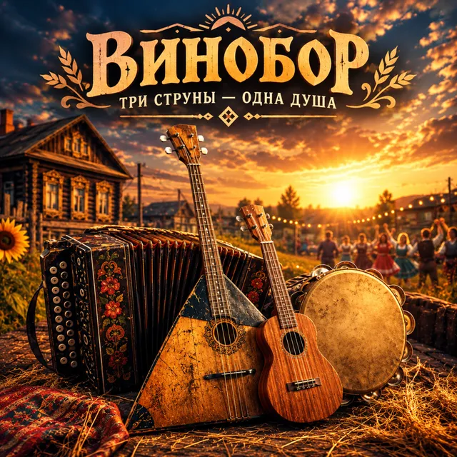 Винобор — Три струны одна душа — обложка релиза
