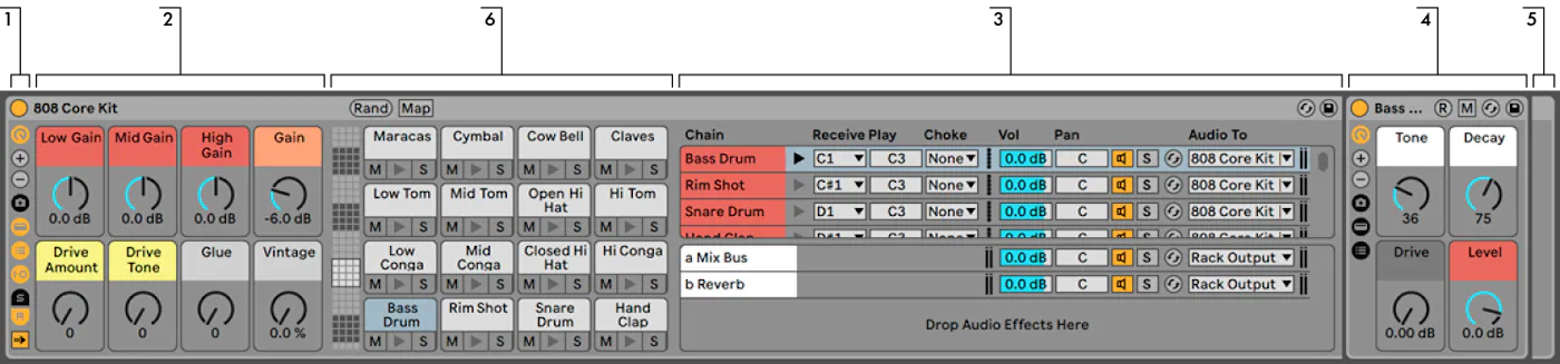 Drum Rack в Ableton Live